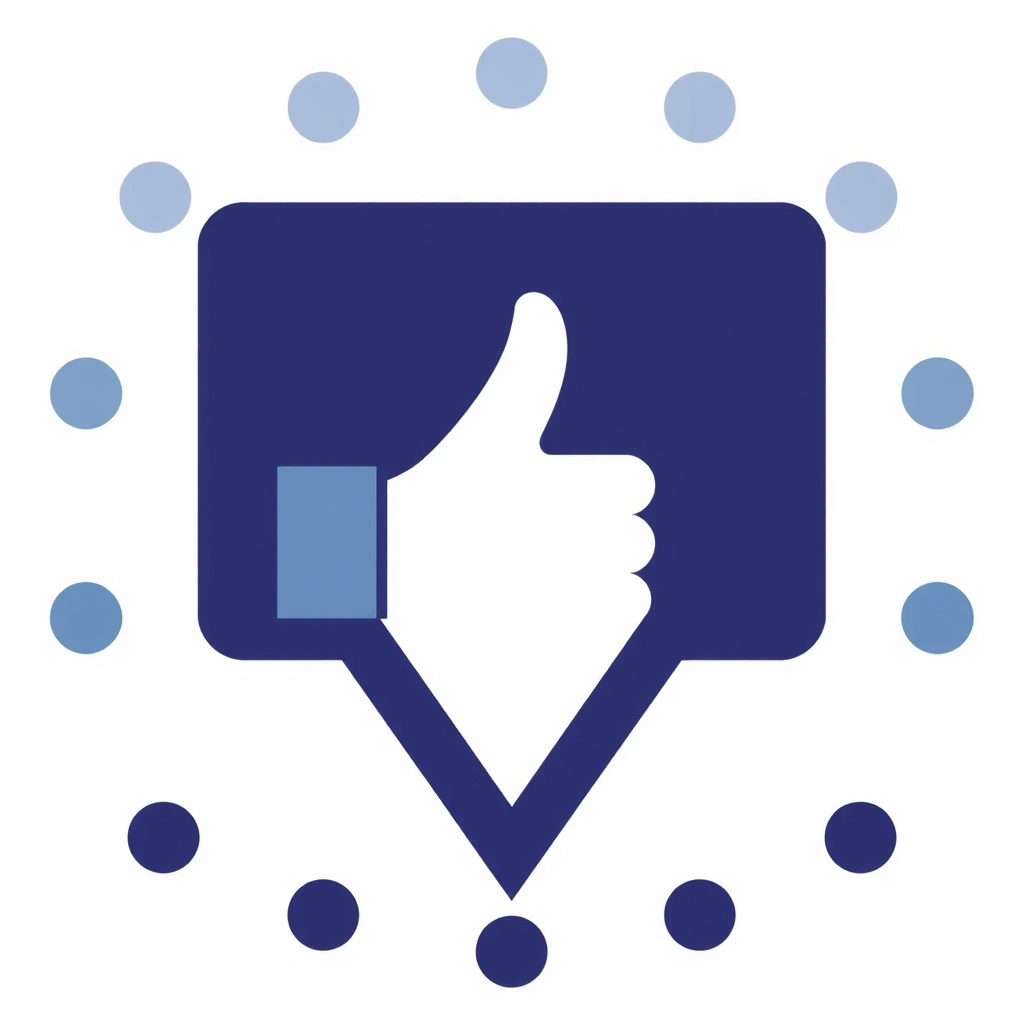 Iconiță stilizată de Facebook, reprezentând publicitatea pe rețelele sociale și marketingul digital.