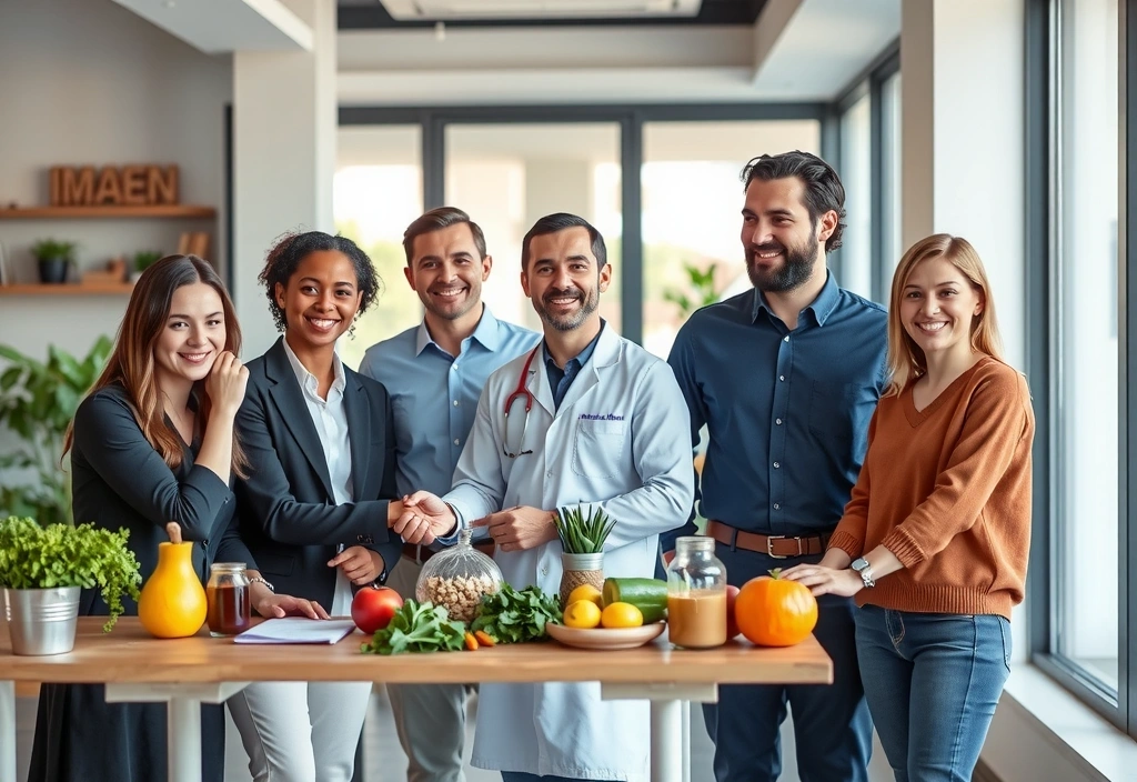 Echipa de experți Nutriexpertd lucrând împreună